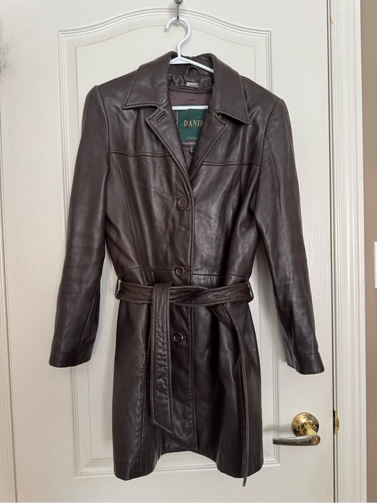 Danier Jackets & Blazers - Danier Women's Brown Leather Coat Genuine Leather